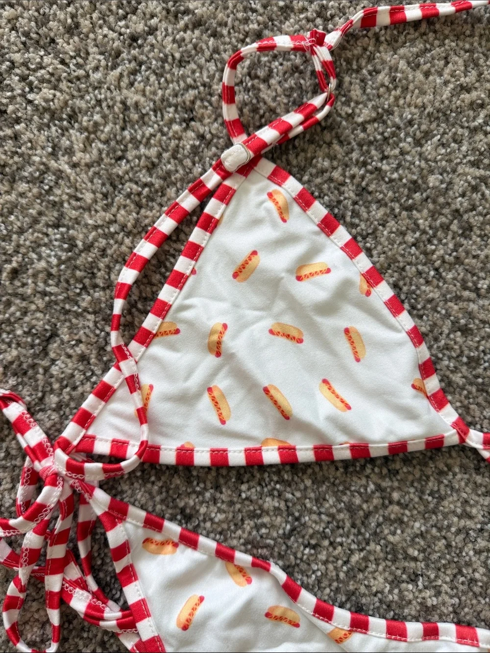 Viral Hot Dog Bikini Blue Starry Sky Reversible Two-Piece Print Bikini NEW